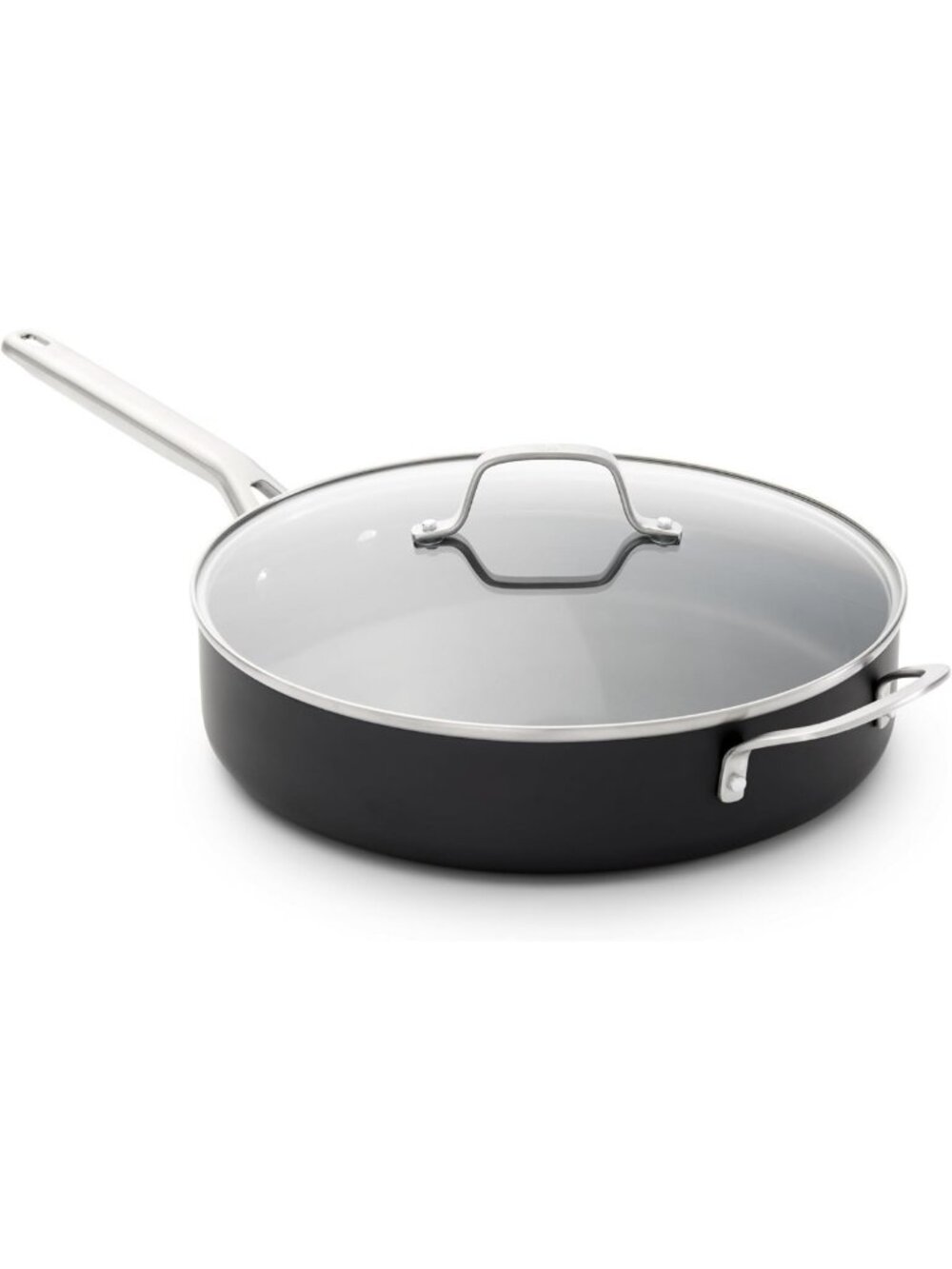 5-Qt. Hard-Anodized Nonstick Sauté Pan with Lid - Durable Cookware Essential